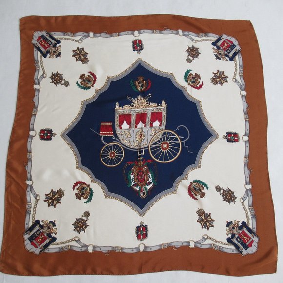 Carriage Silky Satin Square Scarf 30" x 31" Multicolor - Picture 7 of 15